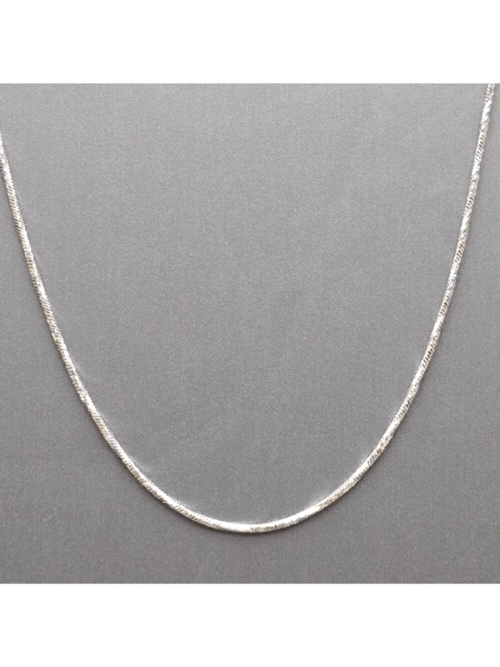 Vintage Sterling Silver Twisted Snake Chain Necklace 18" Italian Signed Karizia - Picture 10 of 10
